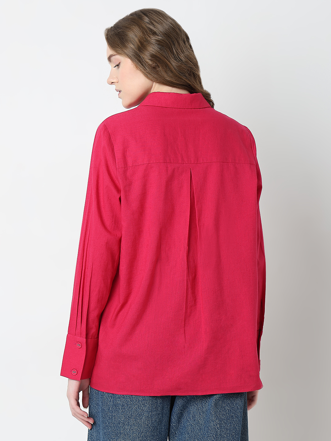 Vero Moda Women Solid Pink Shirt