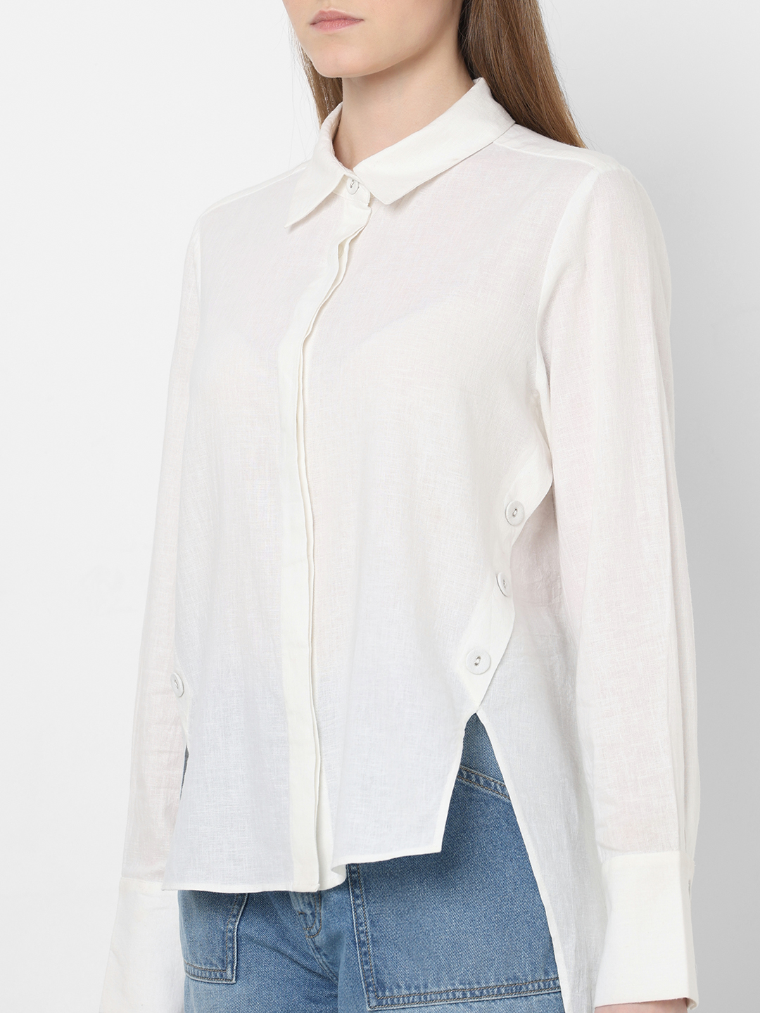 Vero Moda Women Solid White Shirt