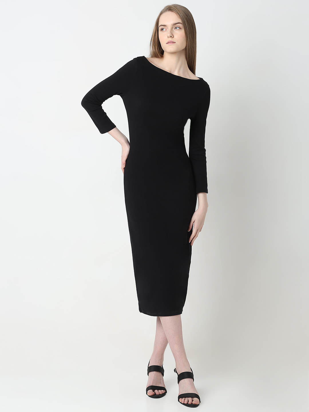 Vero Moda Women Solid Black Dresses