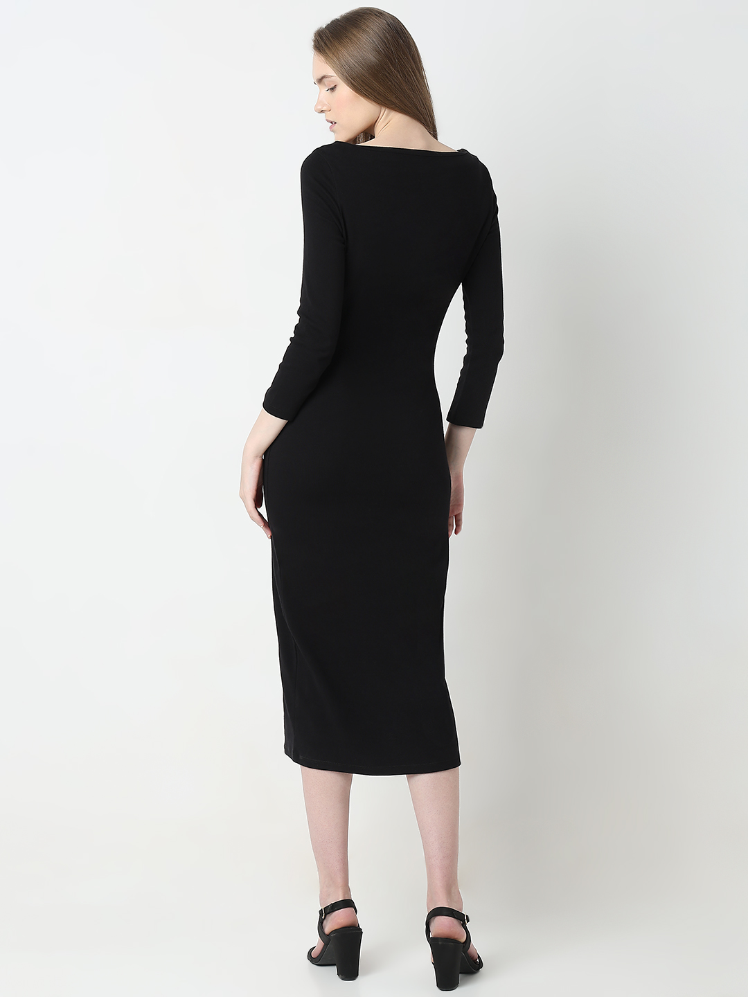 Vero Moda Women Solid Black Dresses