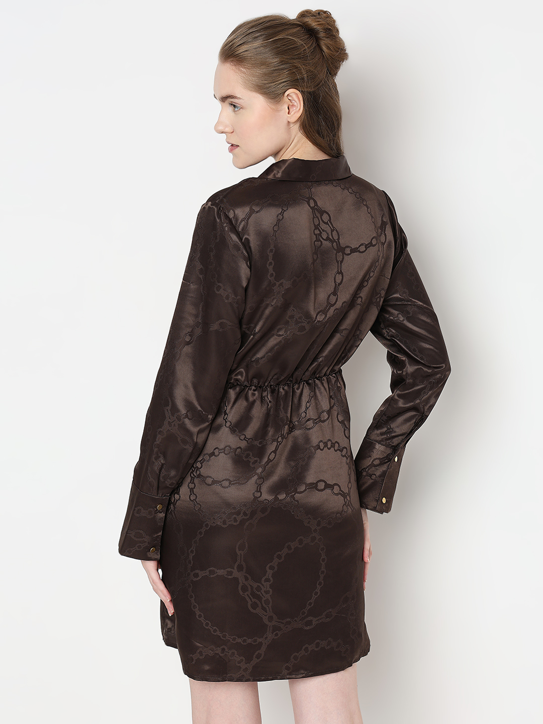Vero Moda Women Graphic Print Brown Dresses