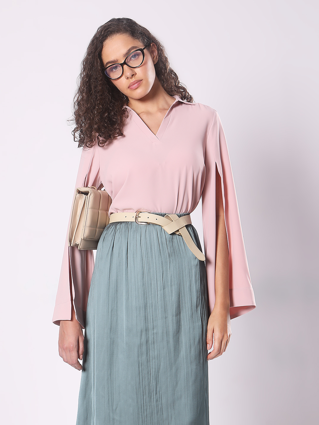 Vero Moda Women Solid Pink Top