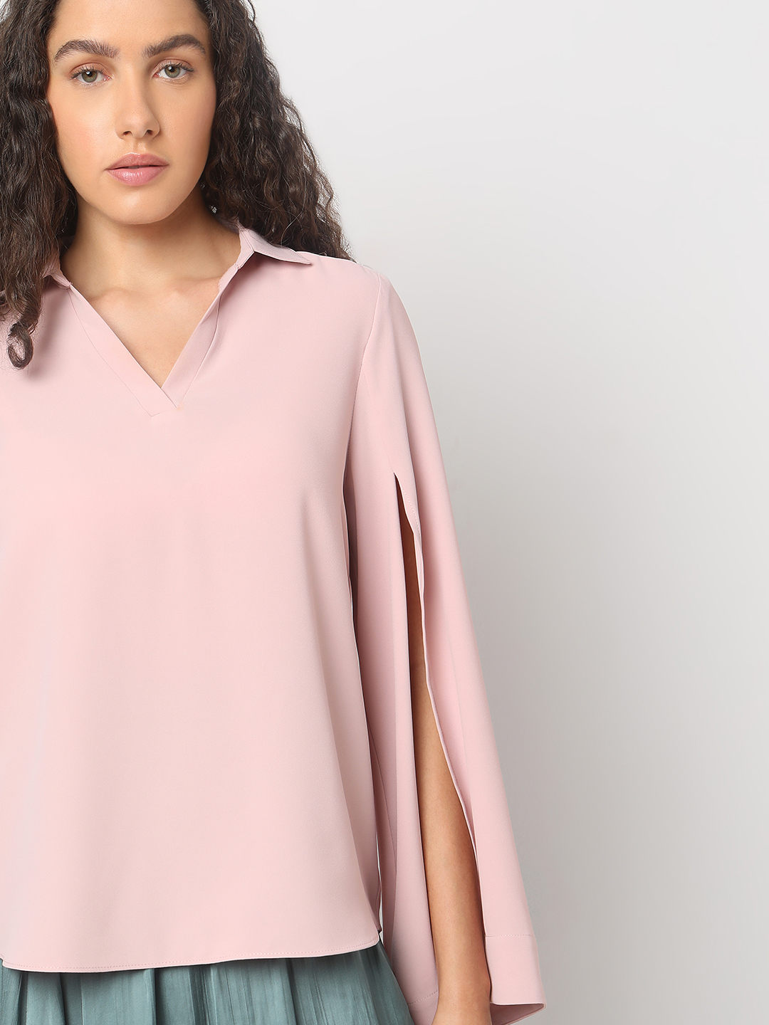 Vero Moda Women Solid Pink Top