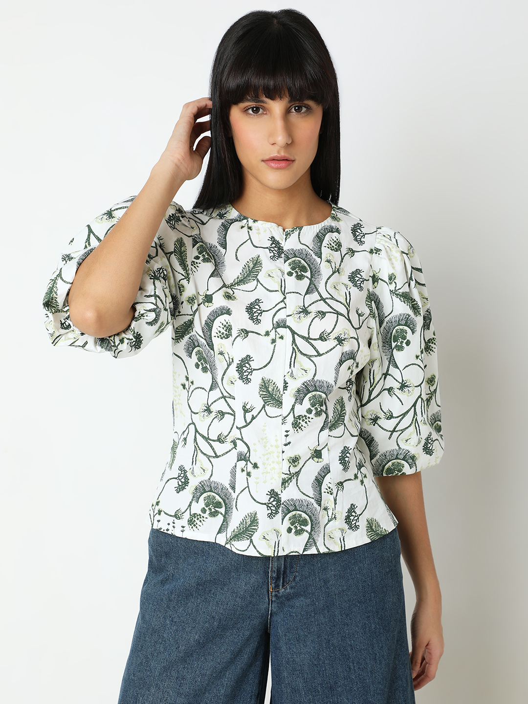 Vero Moda Women Embroidered White Top