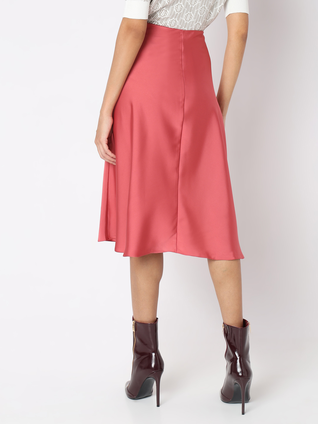 Vero Moda Women Solid Pink Skirt
