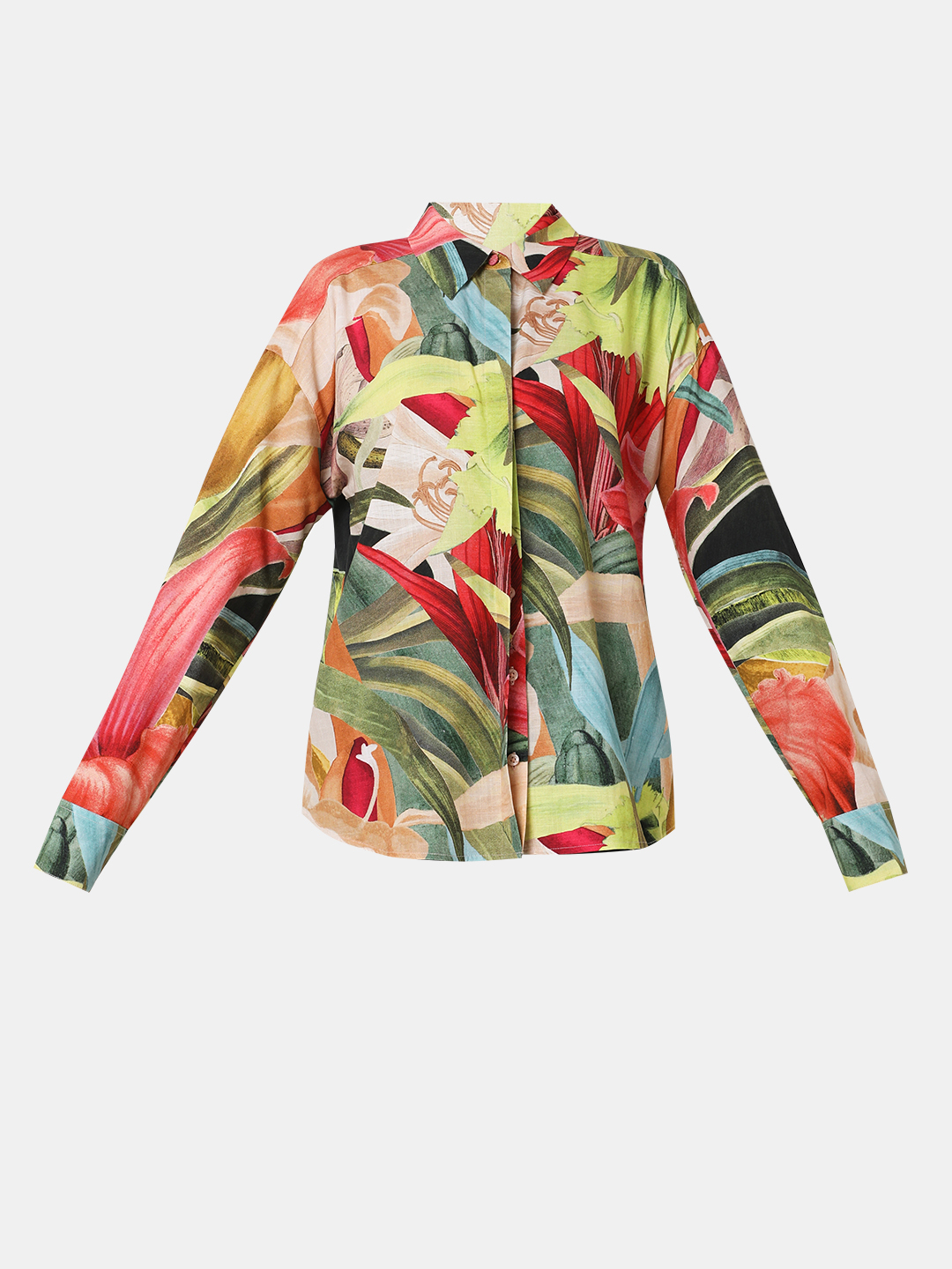 Vero Moda Women Tropical Print Multicolor Shirt
