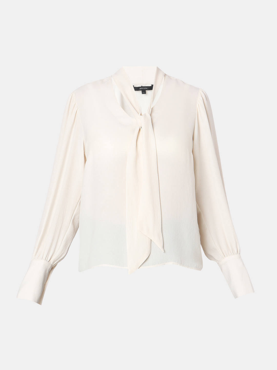 Vero Moda Women Solid Beige Top
