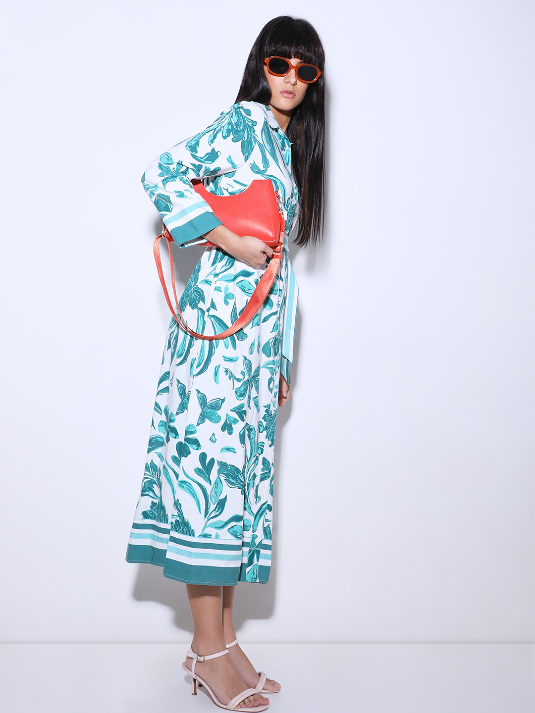 Vero Moda Women Floral Print Green Dresses