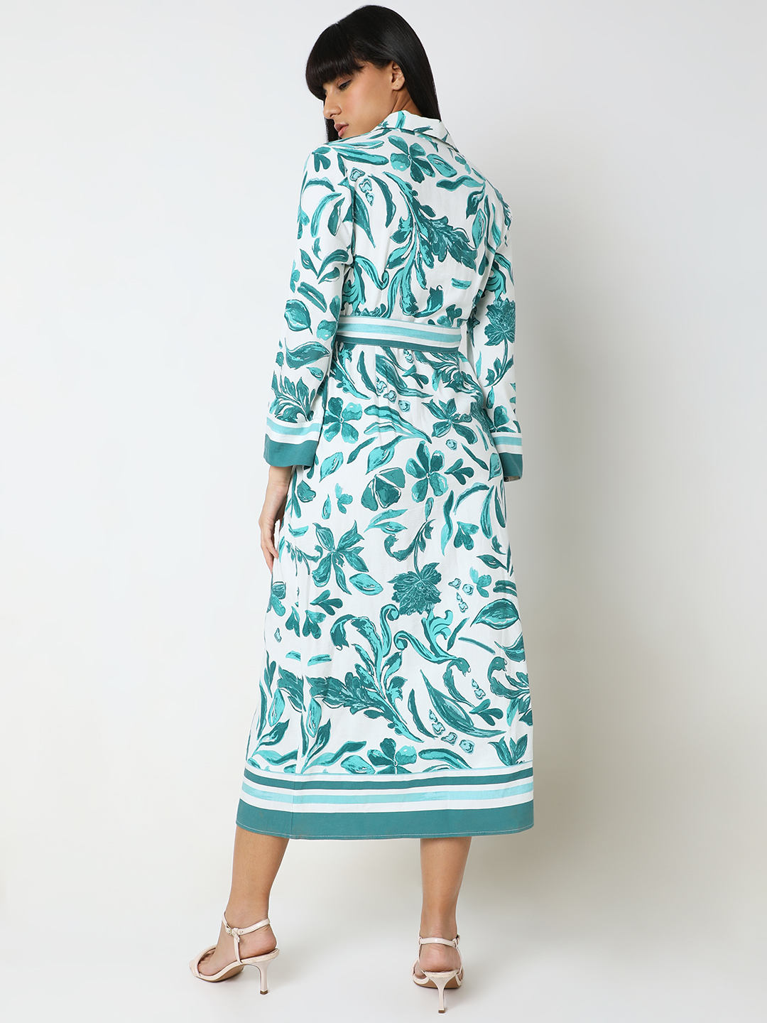 Vero Moda Women Floral Print Green Dresses