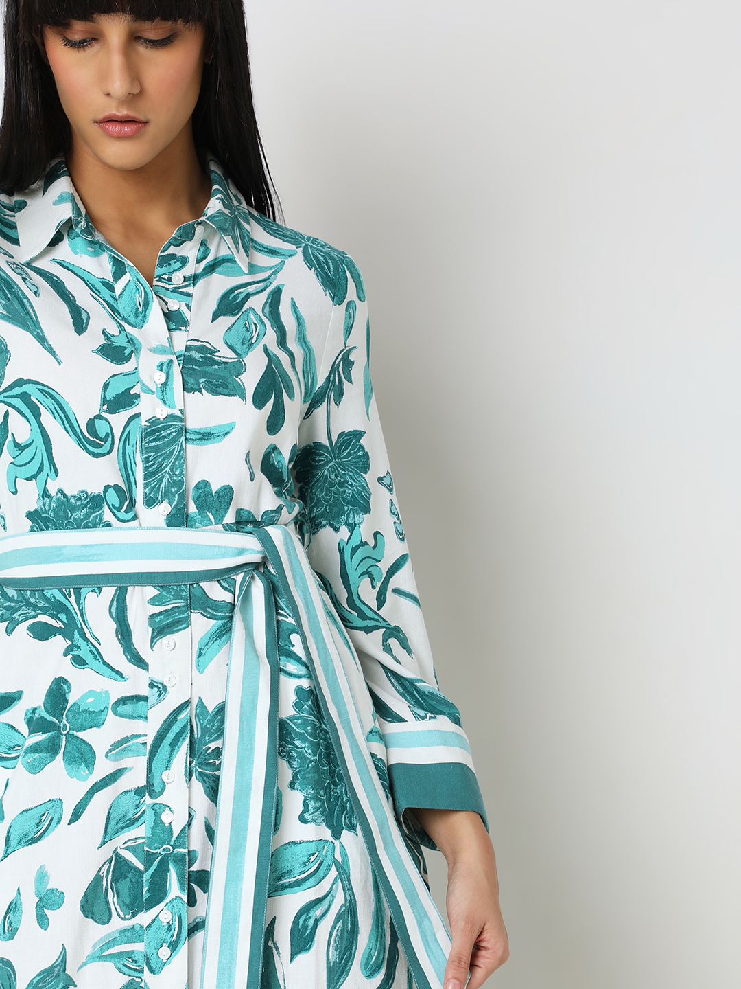 Vero Moda Women Floral Print Green Dresses