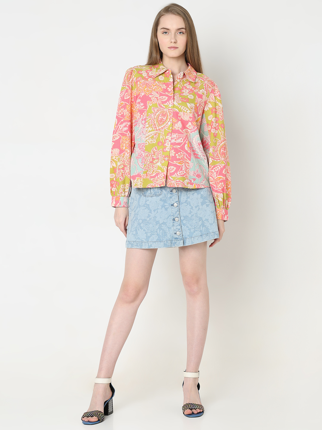 Vero Moda Women Floral Print Multicolor Shirt
