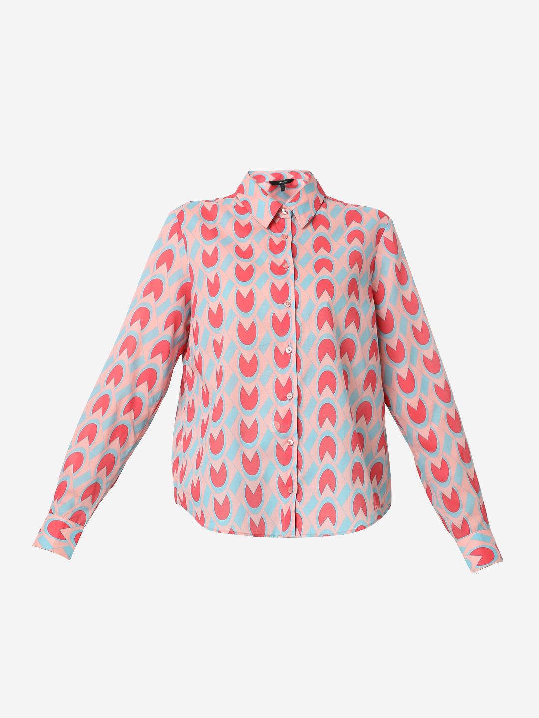 Vero Moda Women Abstract Pink Shirt