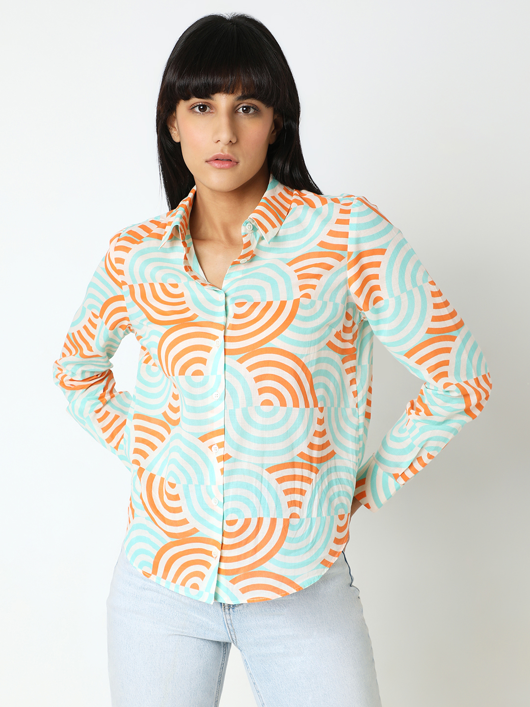 Vero Moda Women Abstract Multicolor Shirt