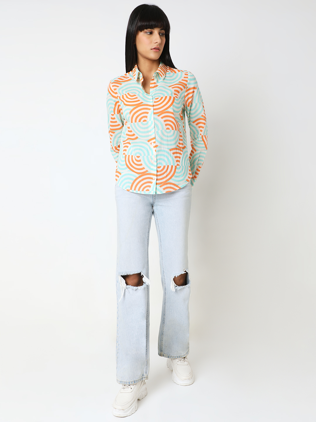 Vero Moda Women Abstract Multicolor Shirt