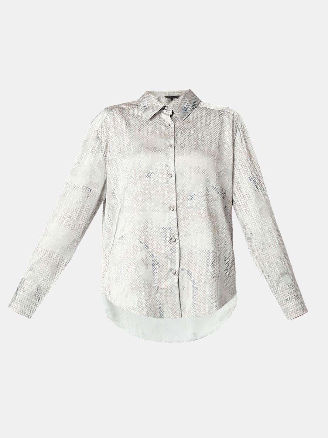 Vero Moda Women Geometric Print Grey Shirt