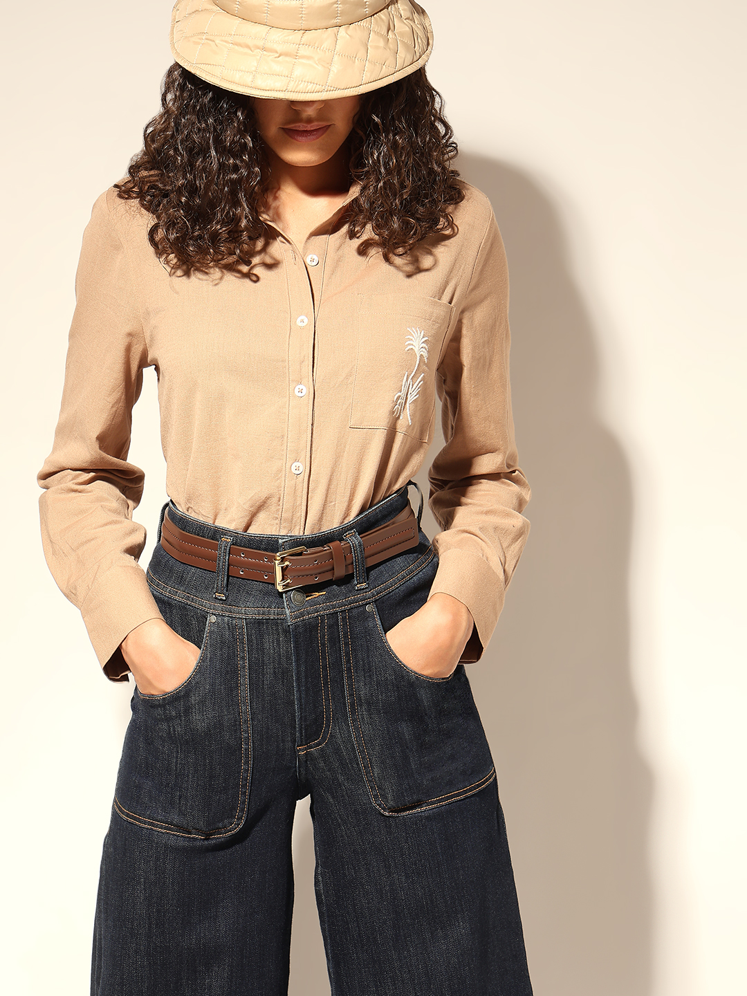 Vero Moda Women Solid Brown Shirt