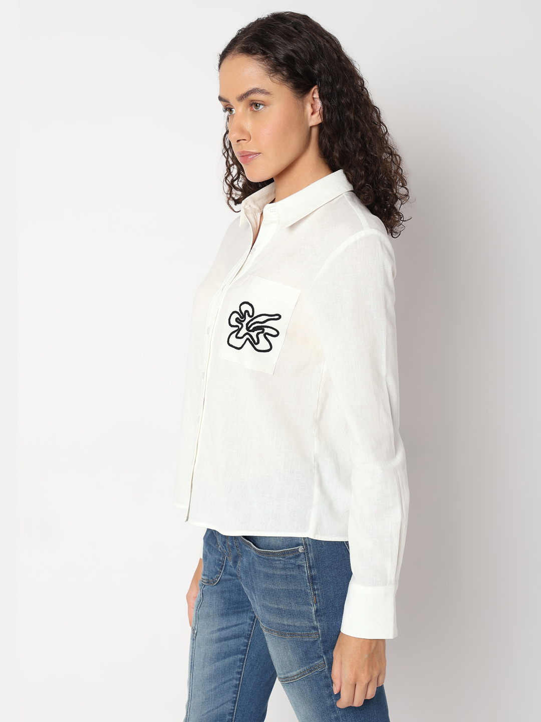 Vero Moda Women Solid White Shirt