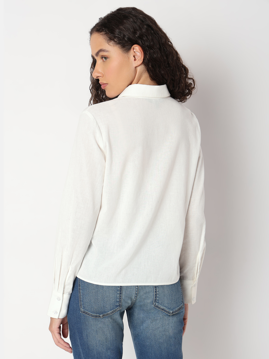 Vero Moda Women Solid White Shirt