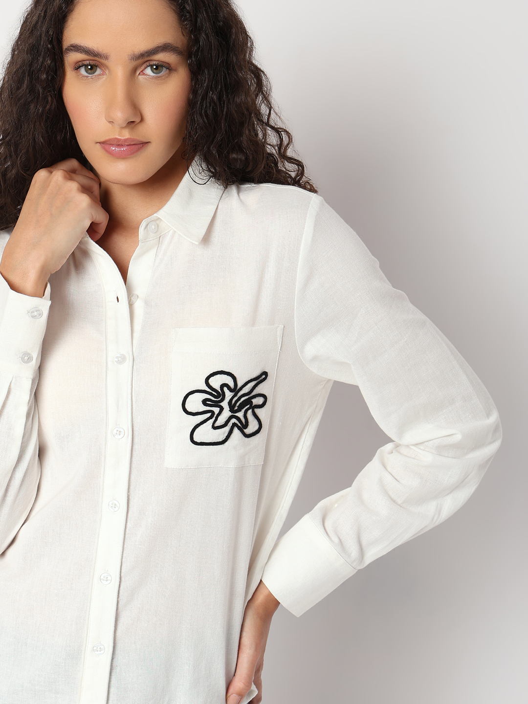 Vero Moda Women Solid White Shirt