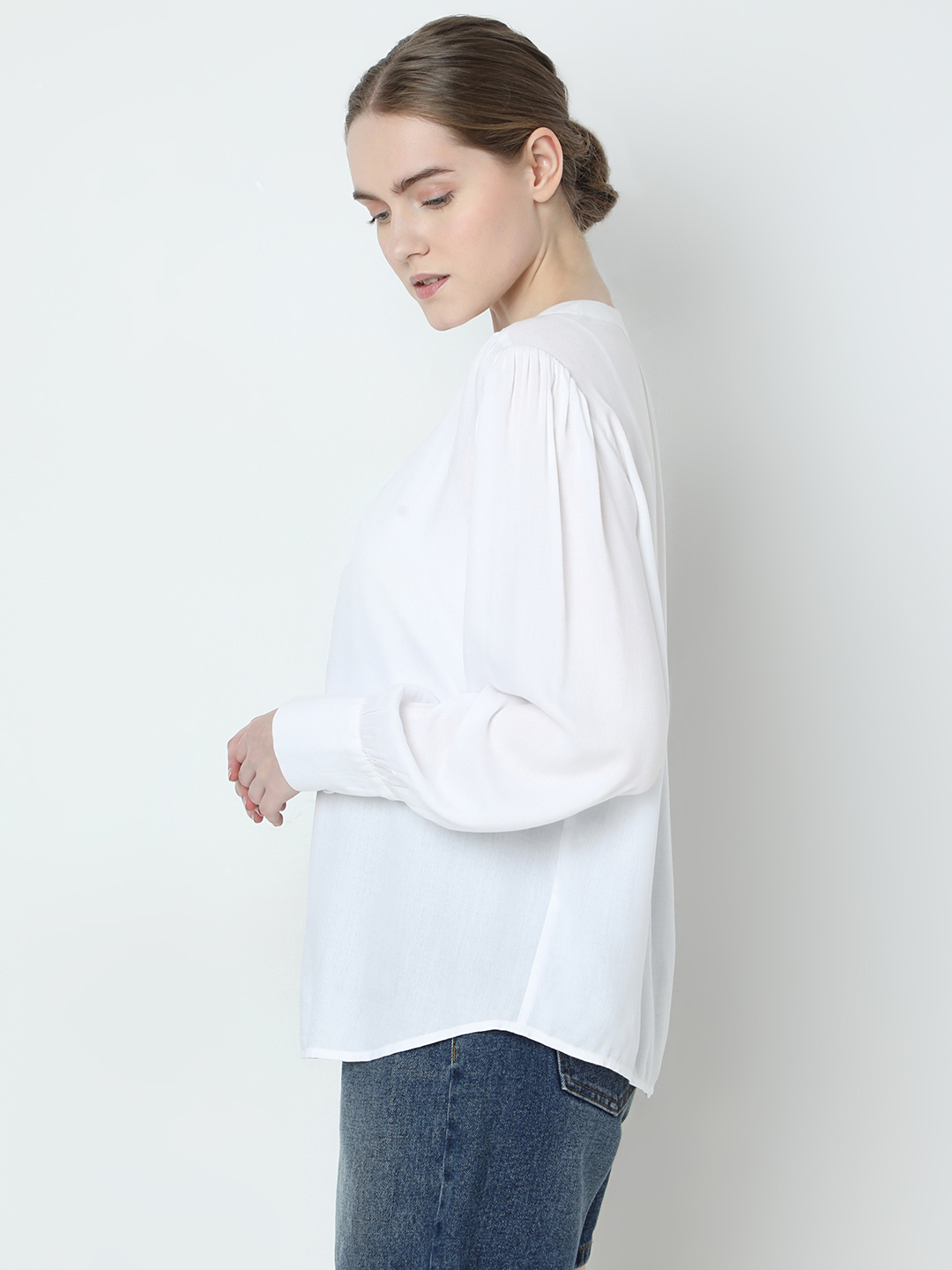 Vero Moda Women Solid White Top