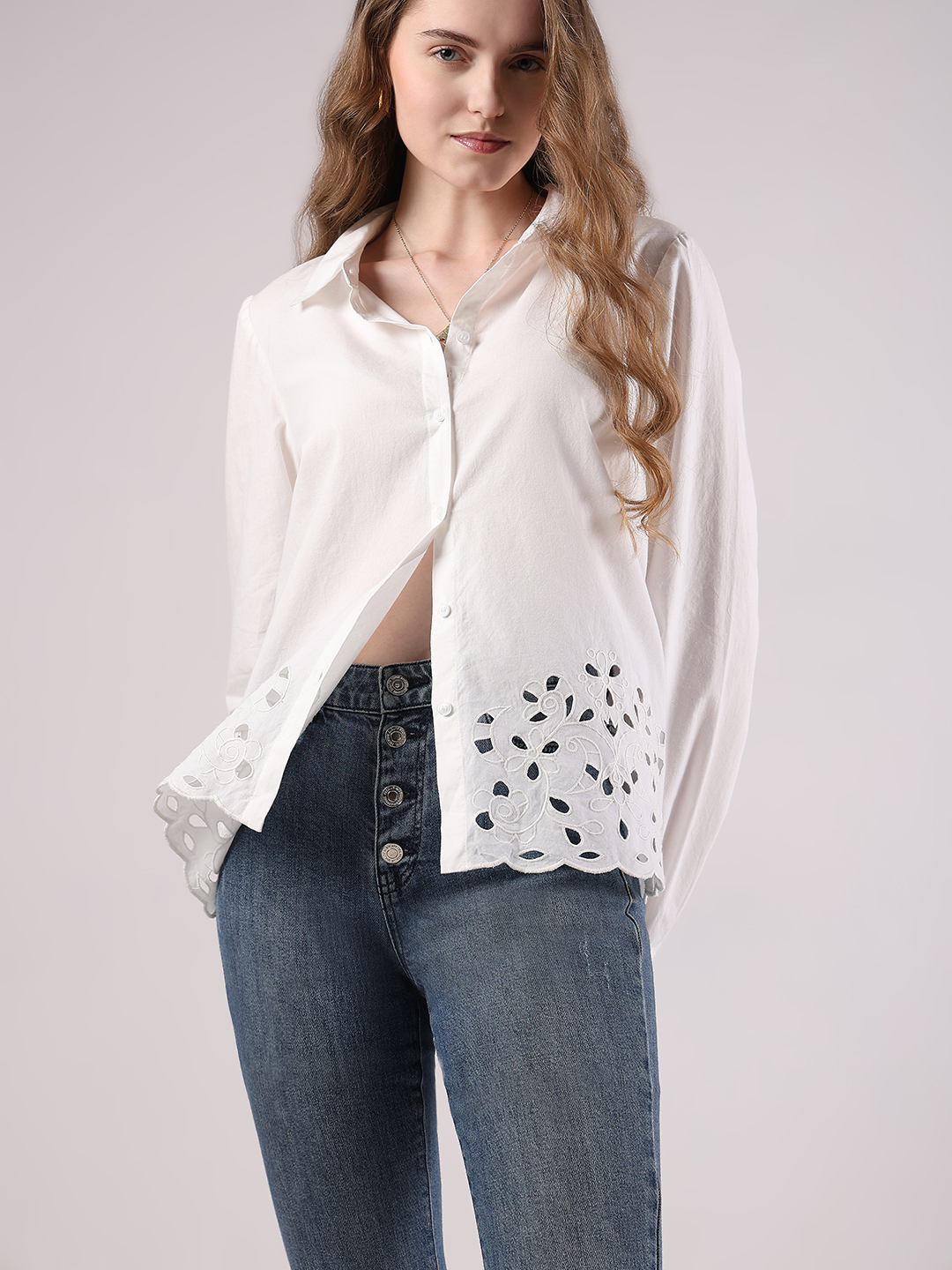 Vero Moda Women Solid White Shirt