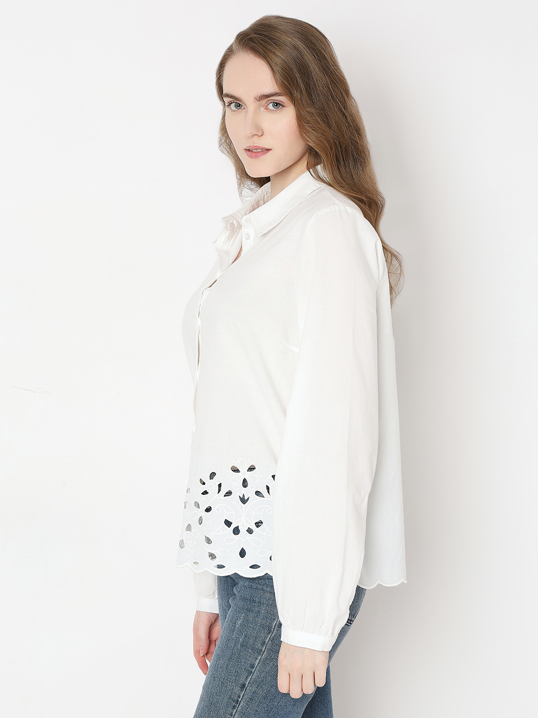 Vero Moda Women Solid White Shirt