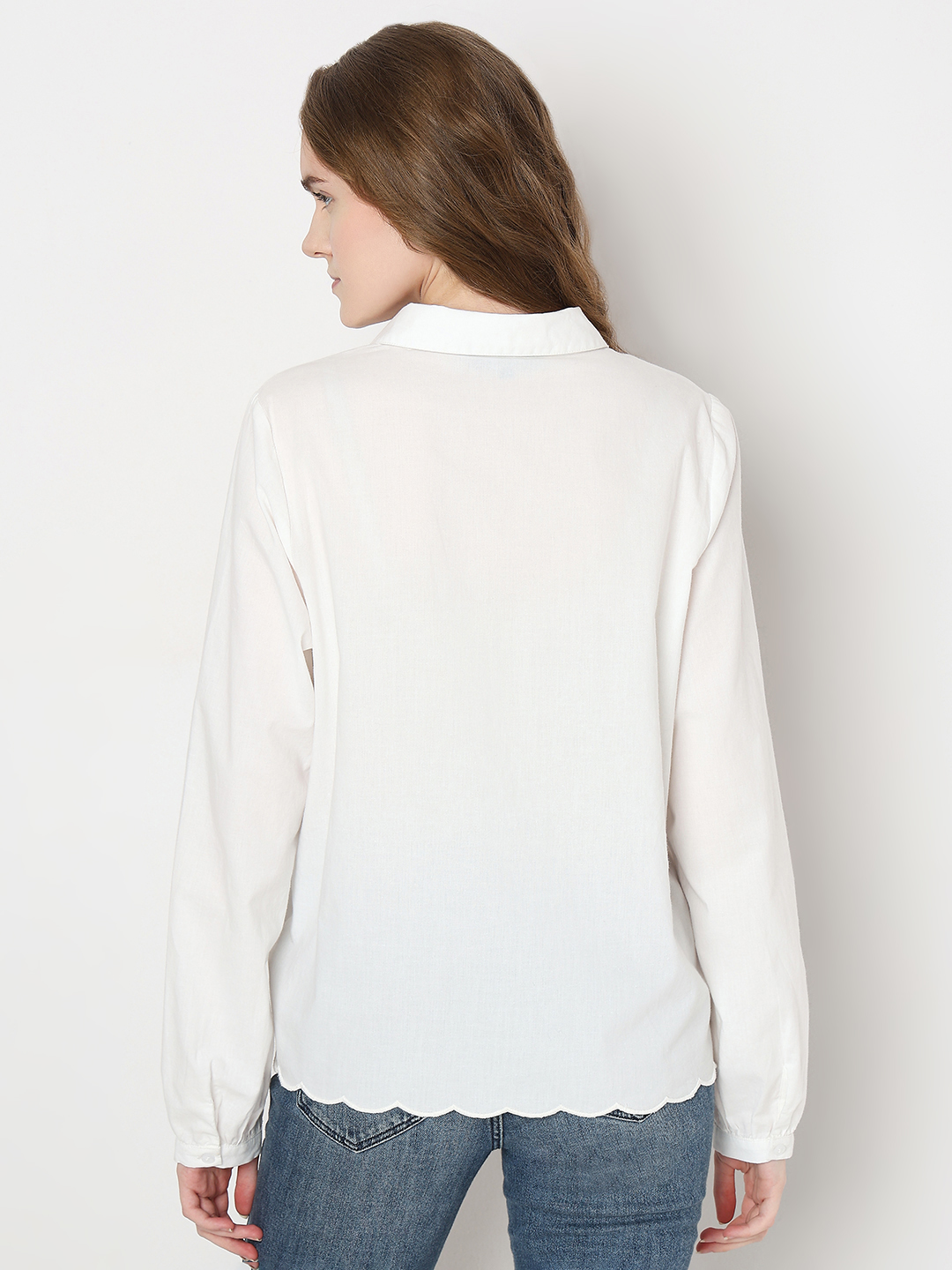 Vero Moda Women Solid White Shirt