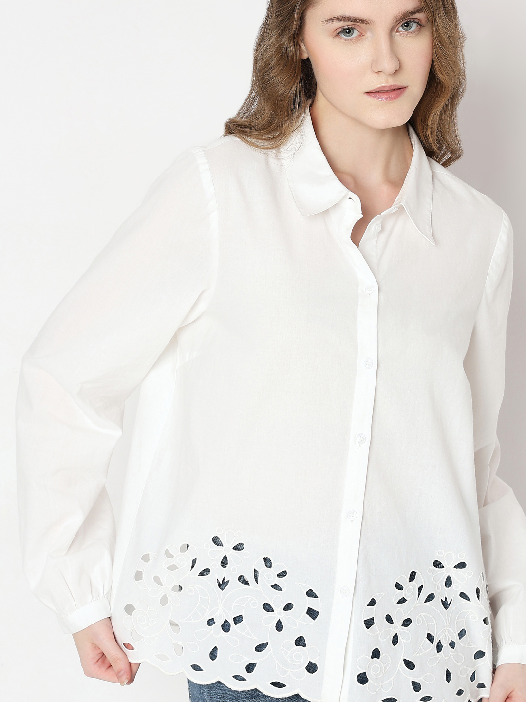 Vero Moda Women Solid White Shirt