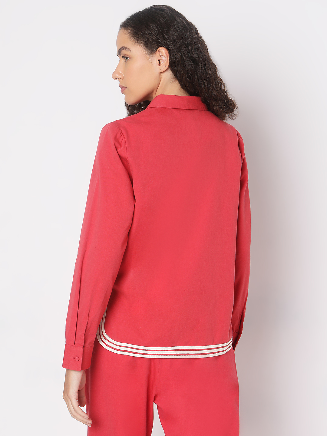 Vero Moda Women Solid Pink Shirt