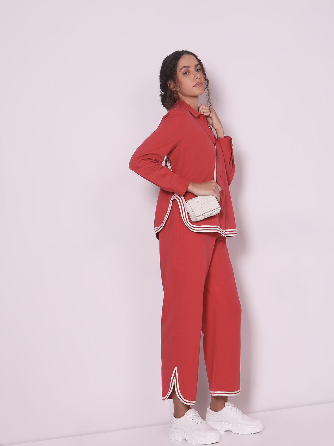 Vero Moda Women Solid Pink Pant