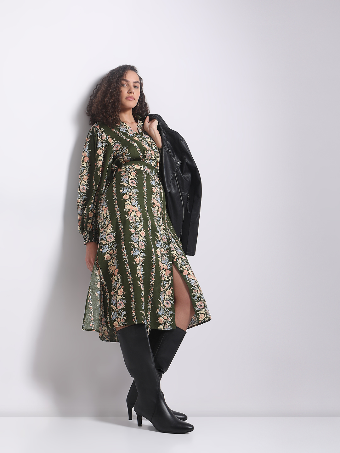 Vero Moda Women Floral Print Green Dresses