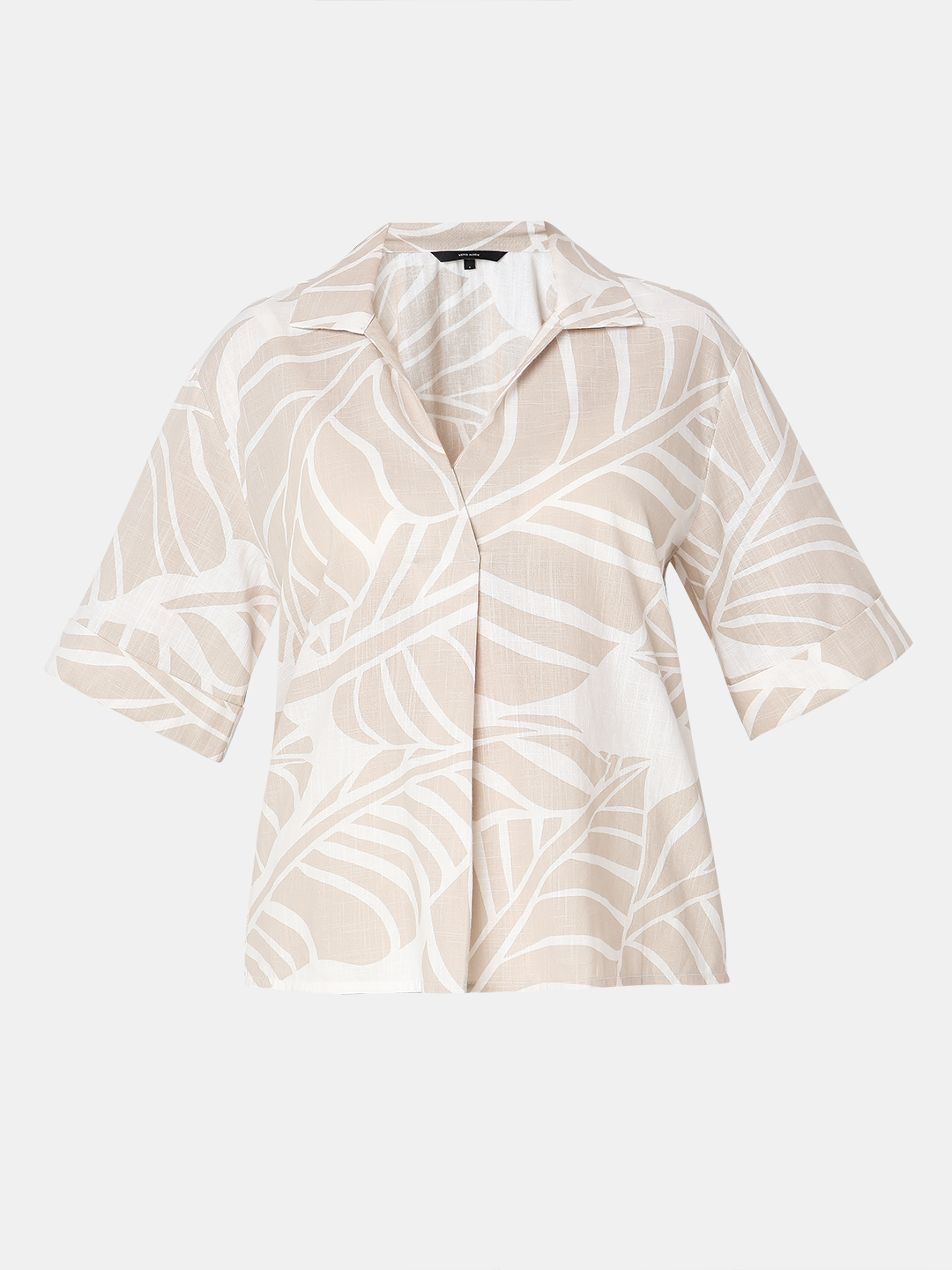 Vero Moda Women Abstract Beige Shirt