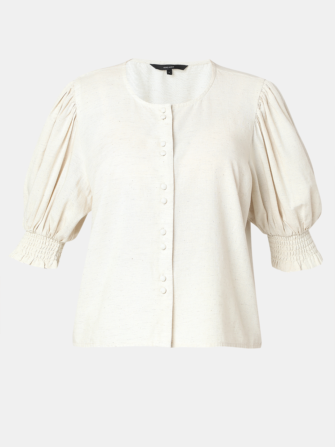 Vero Moda Women Solid Off White Top
