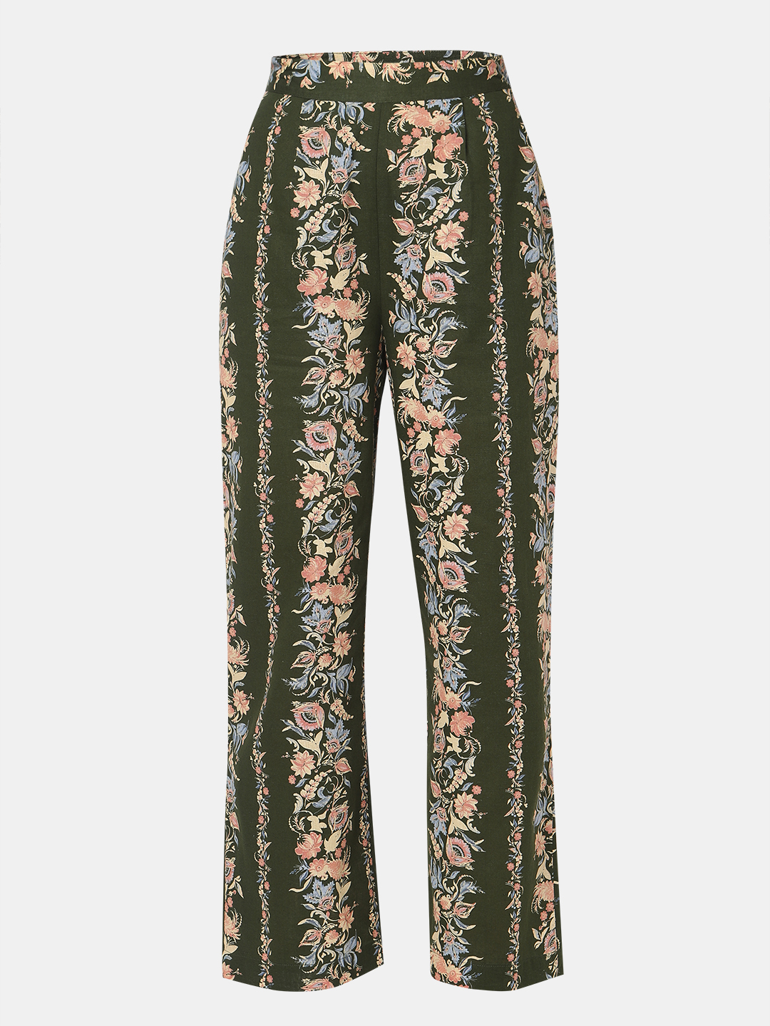 Vero Moda Women Floral Print Green Pant